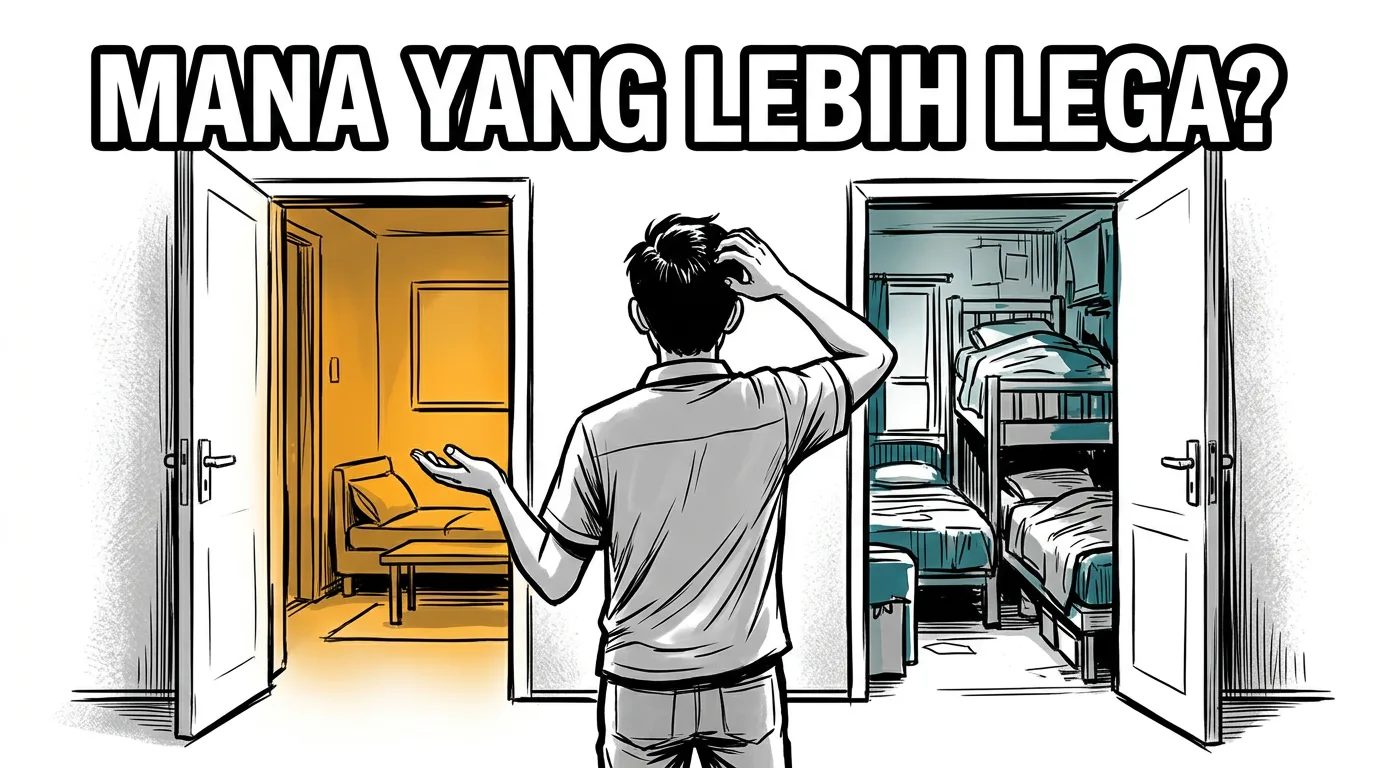 Kenapa Kamar Kost 9 m² Bisa Terasa Lebih Lega dari Kamar Apartemen 20 m² Berdua?